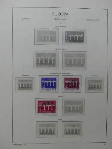 Europa Cept ab 1956 gestempelt besammelt in 2 Leuchtturm Bindern #LZ316