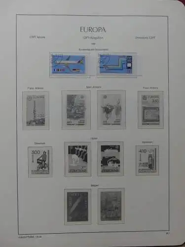 Europa Cept ab 1956 gestempelt besammelt in 2 Leuchtturm Bindern #LZ316