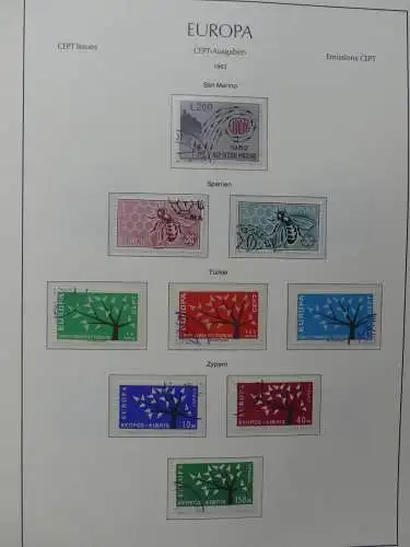 Europa Cept ab 1956 gestempelt besammelt in 2 Leuchtturm Bindern #LZ316