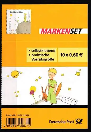 BRD Bund MH 97 postfrisch Markenheftchen / Der kleine Prinz #KR691