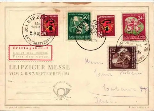 DDR 293 als Ersttagsbrief mit interessanter Zusatzfrankatur #NU722