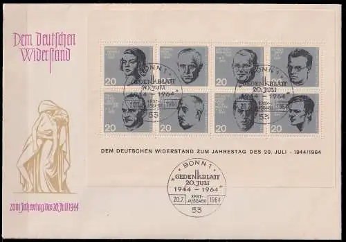 BRD Bund Block 3 als Ersttagsbrief Stempel Bonn #NU741