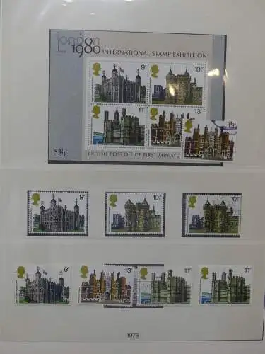 Großbritannien von 1976-1982 ** besammelt im Lindner Vordruck #LZ350