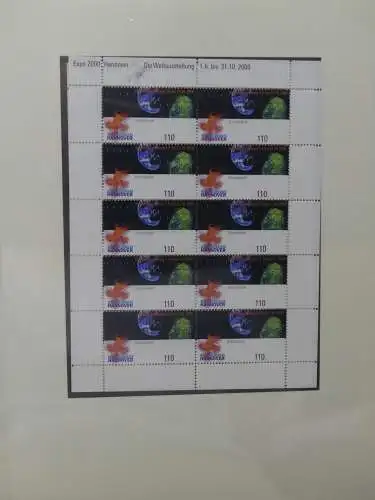 BRD Bund Vordruck 10er Bögen 2000-2001 im Lindner Binder #LZ372