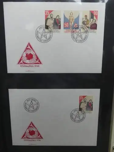 Liechtenstein Sammlung FDCs auf selbstgestalteten Seiten in 2 Binder #LZ370