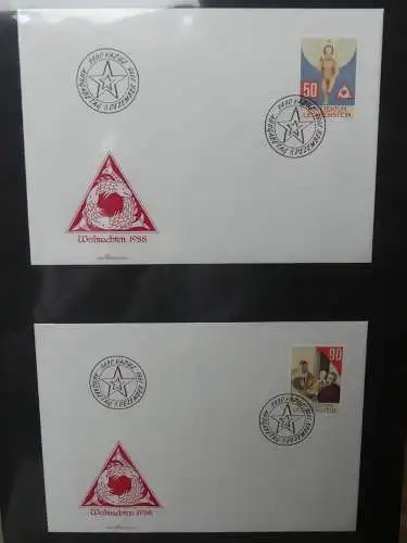 Liechtenstein Sammlung FDCs auf selbstgestalteten Seiten in 2 Binder #LZ370