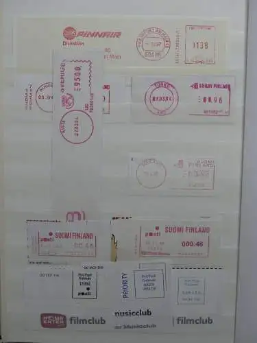 Finnland Spezialbestand Automatenmarken in 2 Leitz Ordnern #LZ356