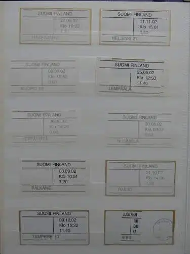 Finnland Spezialbestand Automatenmarken in 2 Leitz Ordnern #LZ356