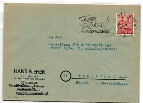 Alliierte Besetzung 951 auf Brief Brit. Am. Zone #NY991