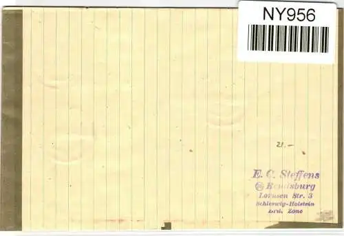 Alliierte Besetzung 928,931,936,965 auf Brief Brit. Am. Zone ZF #NY956