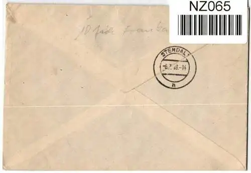 Alliierte Besetzung 937,170,,183,190 u.a. auf Brief Sowj. Zone ZF #NZ065