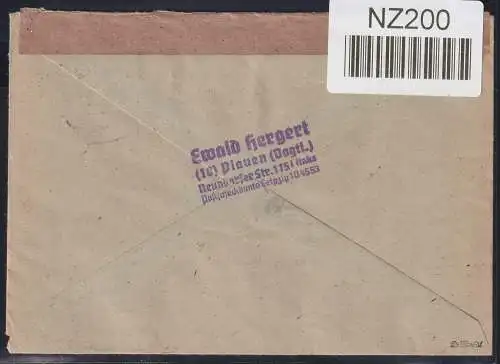 Alliierte Besetzung 920, 947 auf Brief Sowj. Zone ZF #NZ200