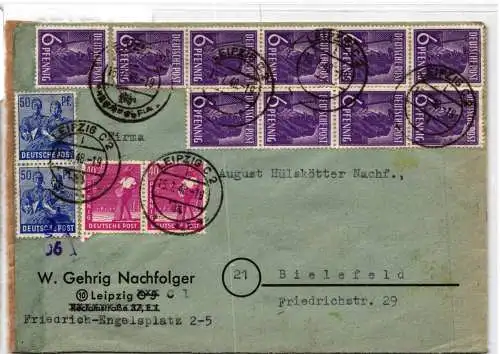Alliierte Besetzung 944, 954, 955 auf Brief Sowj. Zone ZF #NZ176