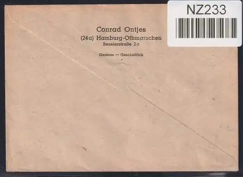 Alliierte Besetzung 917,918,920,952 auf Brief Am. Brit. Zone ZF #NZ233