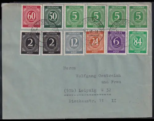 Alliierte Besetzung 932,933,936 u.a. auf Brief Sowj. Zone ZF #NZ192