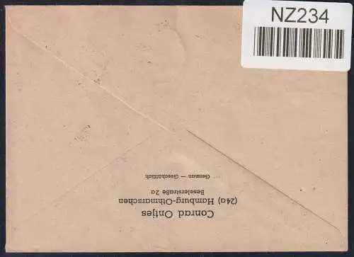 Alliierte Besetzung 923, 925 auf Brief Am. Brit. Zone ZF #NZ234