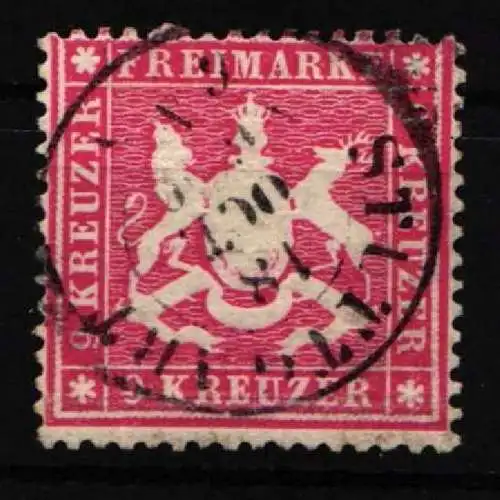 Württemberg 19 xa gestempelt geprüft Klinkhammer BPP #NU877