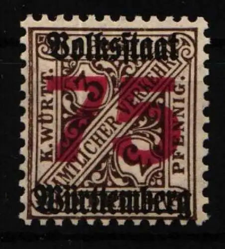 Württemberg Dienstmarken 271 postfrisch #NU901