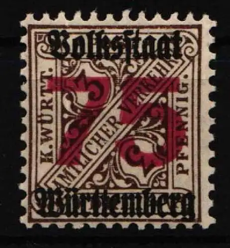 Württemberg Dienstmarken 271 postfrisch #NU894
