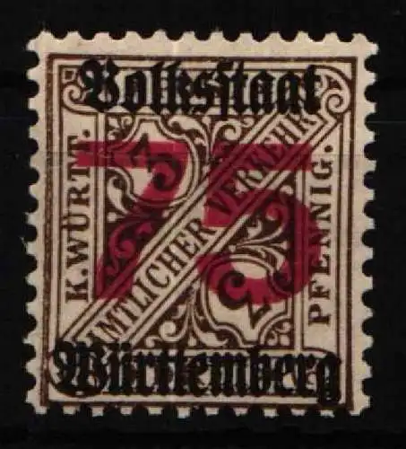 Württemberg Dienstmarken 271 postfrisch #NU902