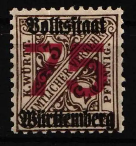 Württemberg Dienstmarken 271 postfrisch #NU895