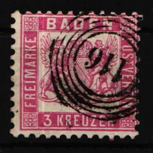 Baden 18 gestempelt Vollstempel #NU922