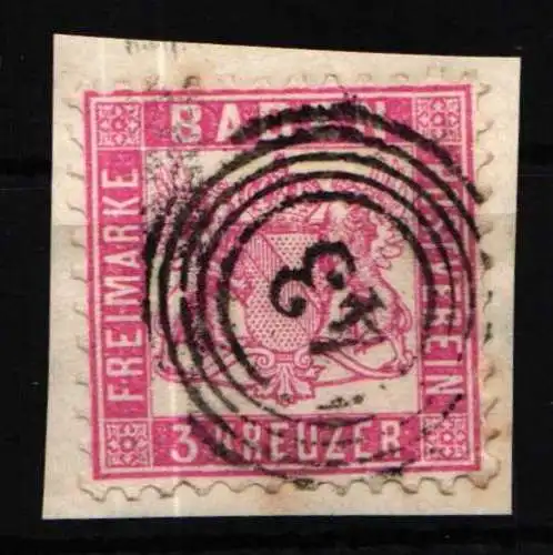 Baden 18 gestempelt Vollstempel #NU904