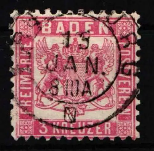 Baden 18 gestempelt Vollstempel #NU906