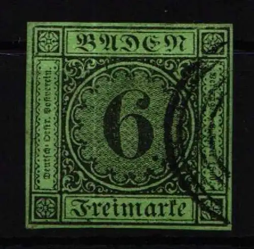 Baden 3 gestempelt gut geschnitten #NU999