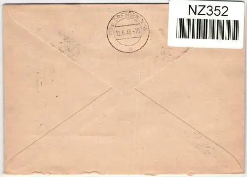 Alliierte Besetzung 946 W OR, 969, 970 auf Brief Einschreiben #NZ352