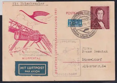 Berlin 74 auf Postkarte Luftpost Sonderkarte #NZ570