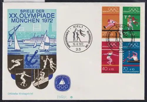 Bund H-BL. 22 als Ersttagsbrief Heftchenblatt #NZ611