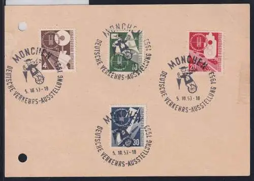 Bund 167-170 auf Postkarte Sonderstempel #NZ593