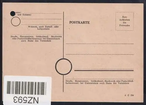 Bund 167-170 auf Postkarte Sonderstempel #NZ593