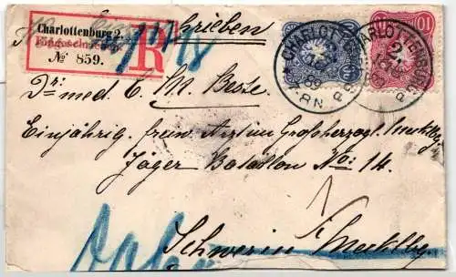 Deutsches Reich 41, 42 auf Brief Stempel Charlottenburg 2 #NZ631