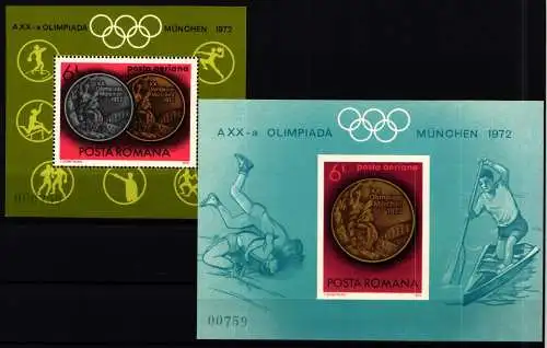 Rumänien Block 100-101 postfrisch Olympiade München 1972 #NW406