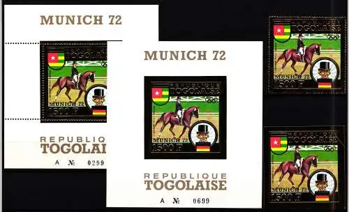 Togo Block 71 A+B + 963 A+B postfrisch Olympiade München 1972 #NW401