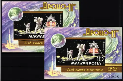 Ungarn Block 72 A+B postfrisch Apollo 11 #NW439