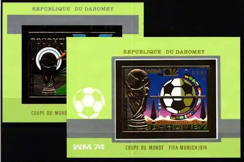 Dahomey Block 38-39 postfrisch Fußball WM 1974 #NW450