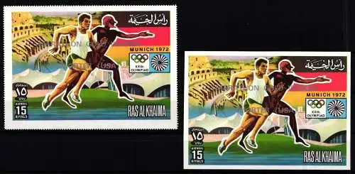 Ras al Khaima Block 785 A+B postfrisch Olympiade München 1972 #NW395