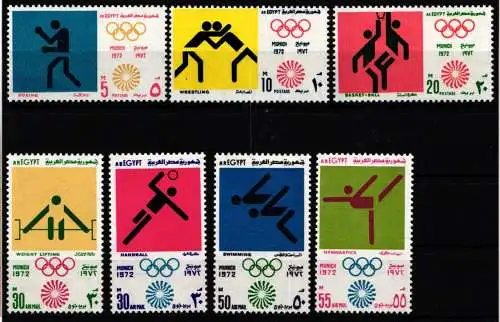 Ägypten 1098-1104 postfrisch Olympiade München 1972 #NW399