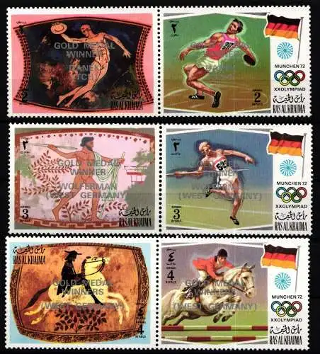 Ras al Khaima 806-811 A postfrisch Olympiade München 1972 #NW465