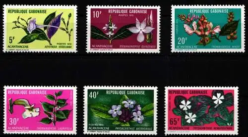 Gabun 464-469 postfrisch Blumen #NW426