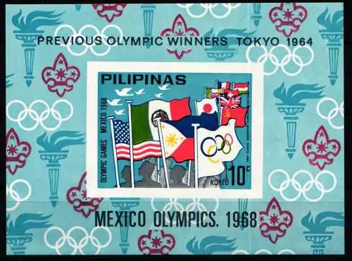 Philippinen Block IV postfrisch Olympiade Mexiko 1968 #NW436