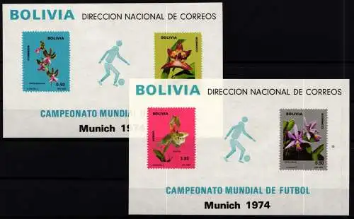 Bolivien Block 38-39 postfrisch Fussball WM 1974 #NW469