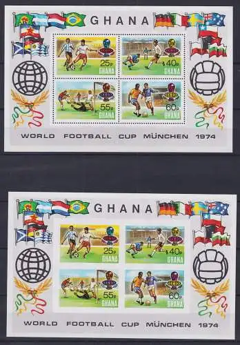 Ghana Block 57 A+B postfrisch Fußball WM 1974 #NW373