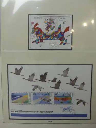 BRD Bund 1995-1997 dual augenscheinlich komplett im Lindner Album #LZ449