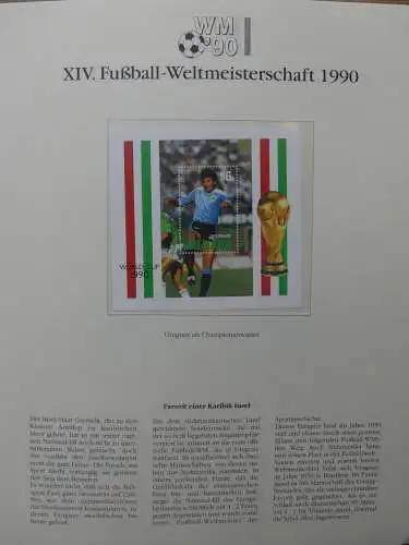 Motiv Fußball FIFA WM 1990 besammelt im FIFA Binder #LZ455