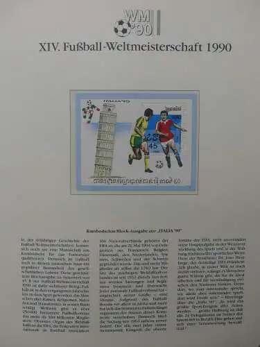 Motiv Fußball FIFA WM 1990 besammelt im FIFA Binder #LZ455