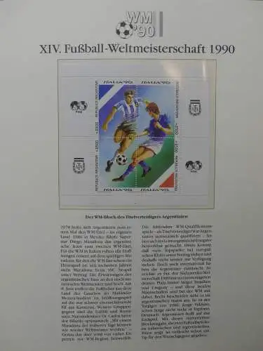 Motiv Fußball FIFA WM 1990 besammelt im FIFA Binder #LZ455